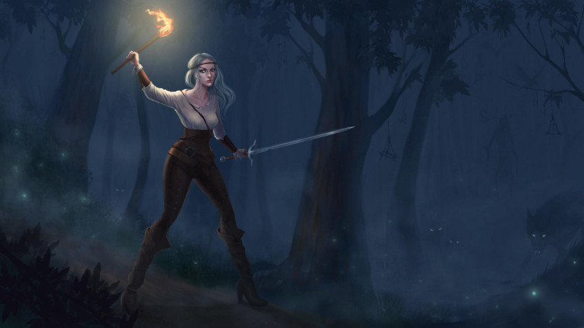 Cartoon The Witcher Full HD 1080p Wallpaper 1920x1080px