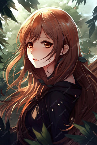 Brown Hair Anime Wallpaper for Mobile 1333x2000px