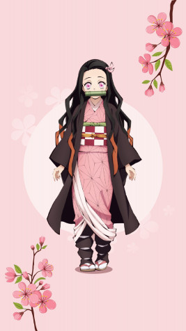 Nezuko iPhone Wallpaper Image 1875x3333px