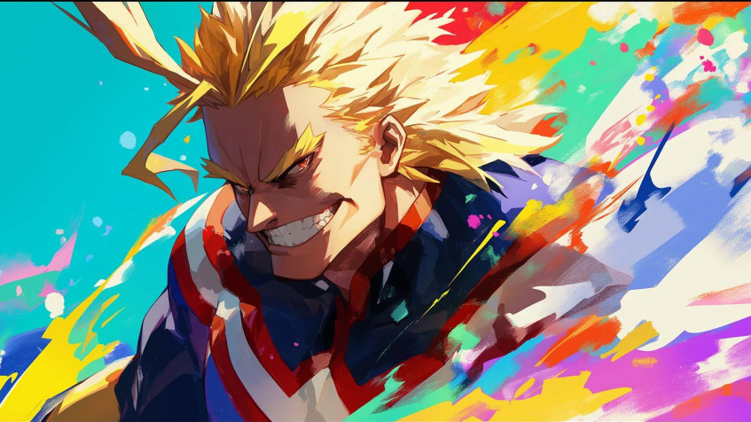 All Might Desktop HD Background 1536x864px