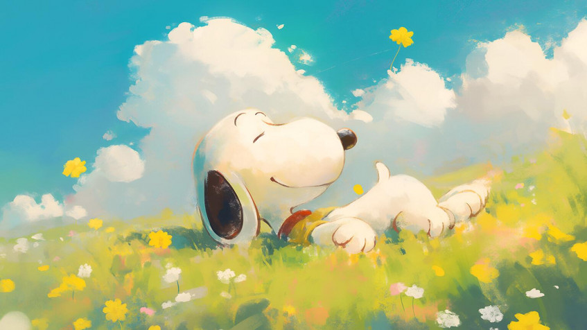 Snoopy Desktop Wallpaper 1536x864px