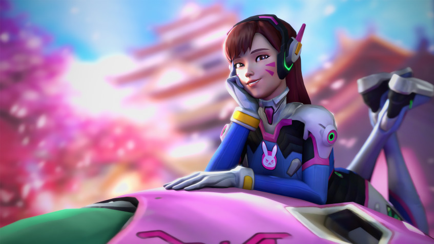 Dva Overwatch Full HD 1080p Wallpaper 1920x1080px