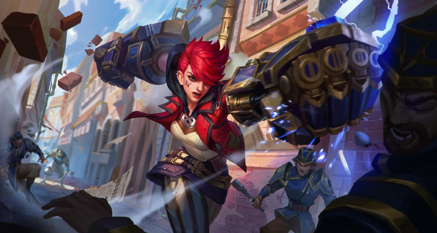 Vi League Of Legends Background Image 2021x1080px