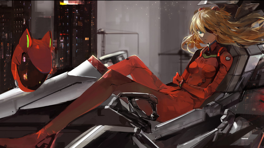 Asuka Langley Full HD 1080p Wallpaper 1920x1080px