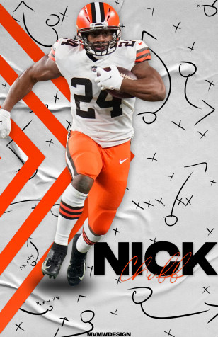 Nick Chubb Wallpaper for Mobile 2310x3570px