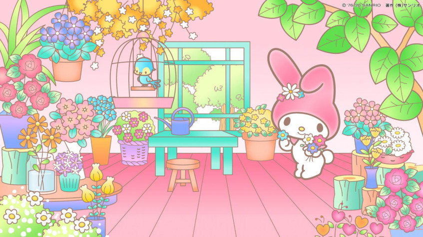 My Melody Desktop Background 1536x864px