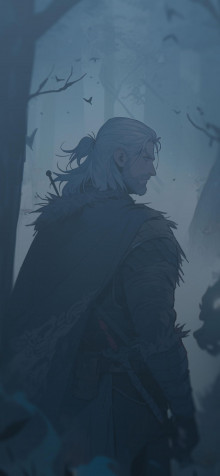 Cartoon The Witcher iPhone Background 1183x2560px