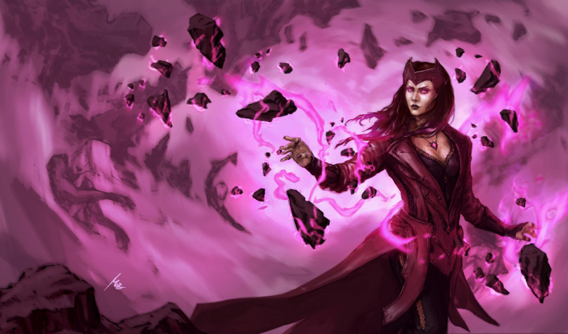 Scarlet Witch Desktop HD Background 3840x2261px