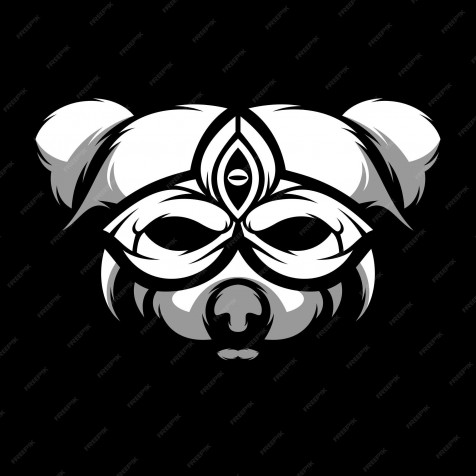 Panda Mask iPhone Background Image 2000x2000px