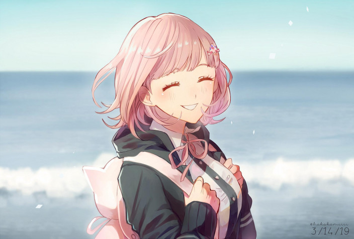 Chiaki Nanami Laptop Background 1933x1307px