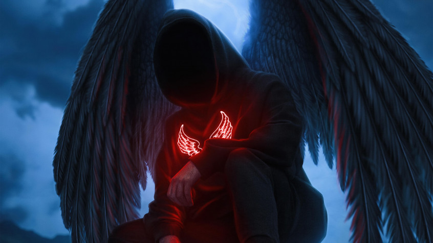 Angel Boy Desktop Wallpaper 5120x2880px