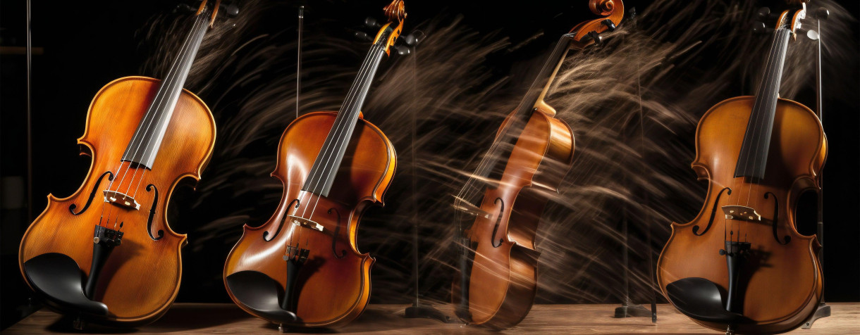 Violin Wallpaper Image 3960x1545px