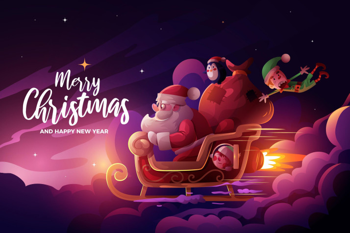 Merry Christmas HD Background 3000x2000px