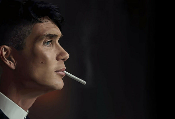 Thomas Shelby Smoking Desktop Wallpaper 1920x1308px