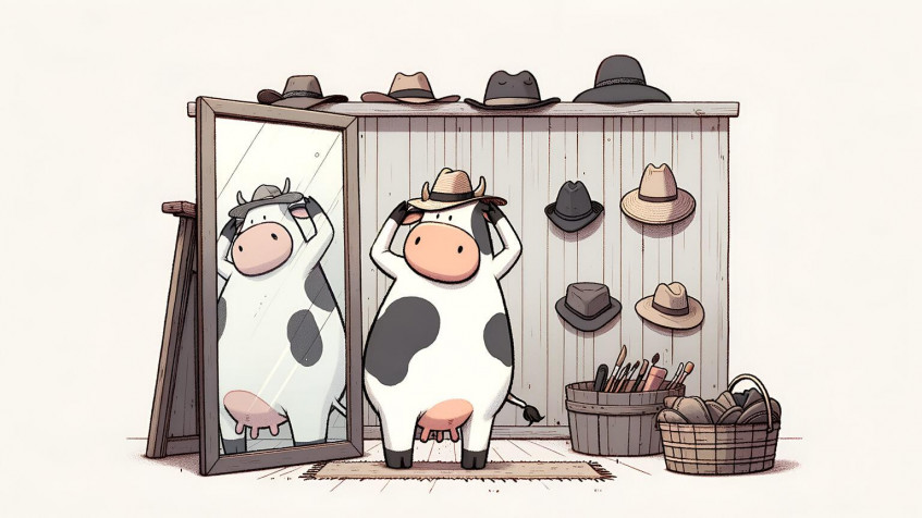 Cow MacBook Wallpaper 1536x864px