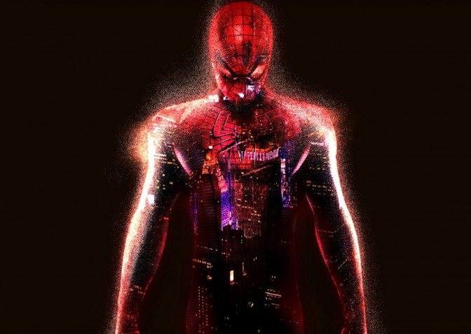 Neon Spider Man Desktop HD Background 1502x1064px