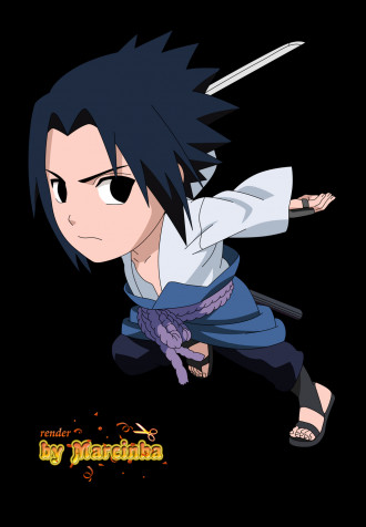 Sasuke Chibi Mobile Background 1024x1475px