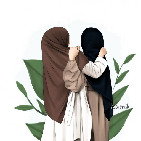 Islamic Hjab Girl Phone Background Image 1024x1024px