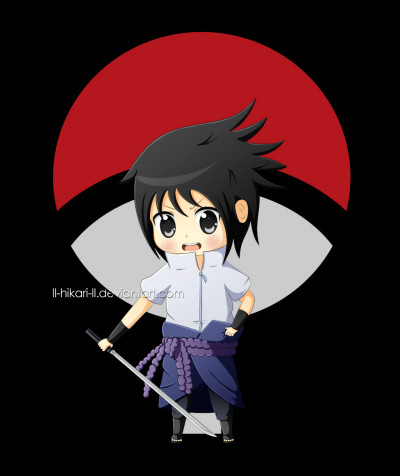 Sasuke Chibi Mobile Wallpaper 1024x1219px