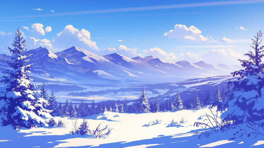 Winter Background Image 1536x864px