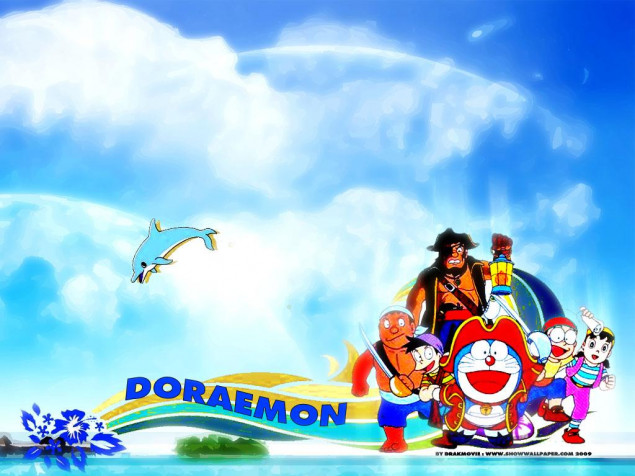 Doraemon HD Background 1024x768px