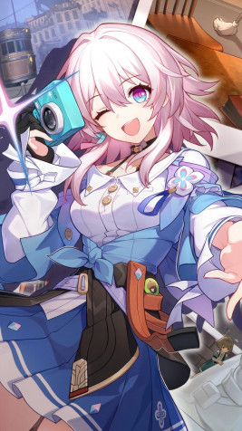 March 7th Honkai Star Rail iPhone Background Image 1080x1920px