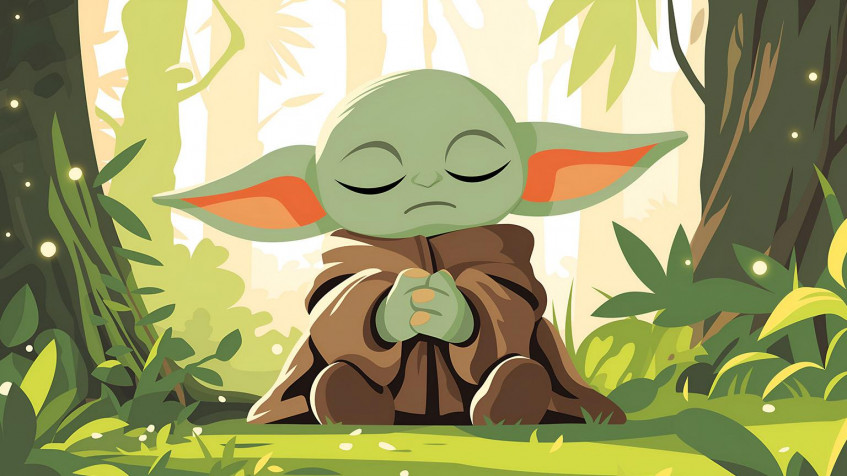 Baby Yoda Wallpaper Image 1536x864px