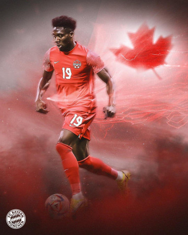 Alphonso Davies Phone HD Background 1080x1350px