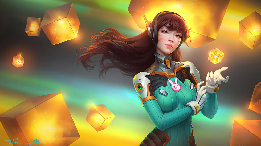 Dva Overwatch Full HD 1080p Wallpaper 1920x1080px