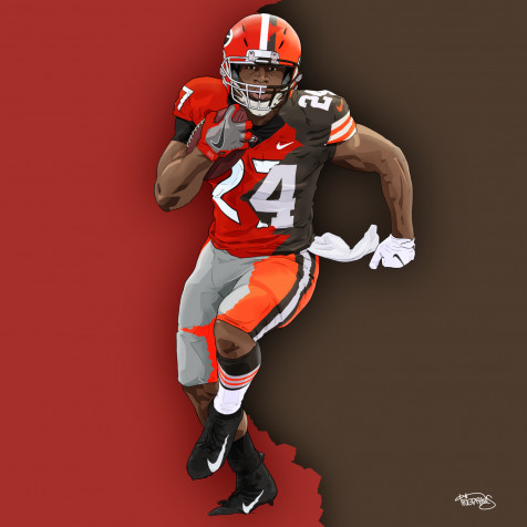 Nick Chubb Android Wallpaper 1500x1500px