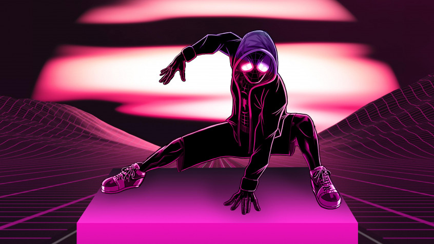 Neon Spider Man 4k UHD Wallpaper 3840x2160px