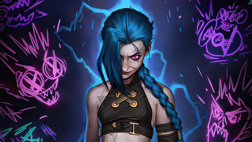 Arcane Jinx Laptop Wallpaper 3840x2161px