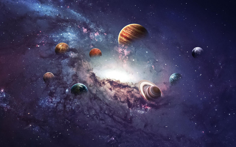 Galaxy Planet Widescreen HD Wallpaper 1920x1200px