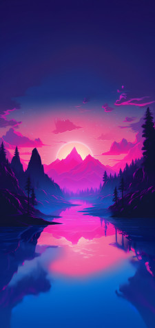 Sunset Phone Background Image 758x1600px