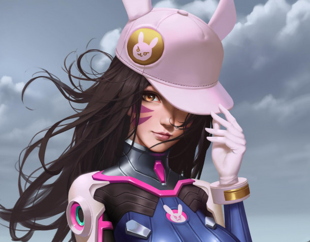 Dva Overwatch Desktop HD Background 1920x1498px