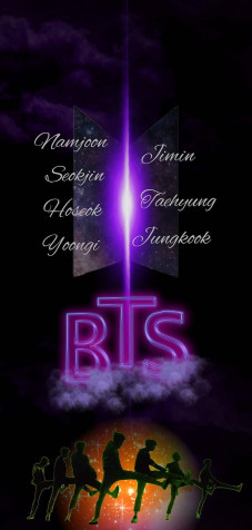 Bts Logo Phone Wallpaper 800x1673px