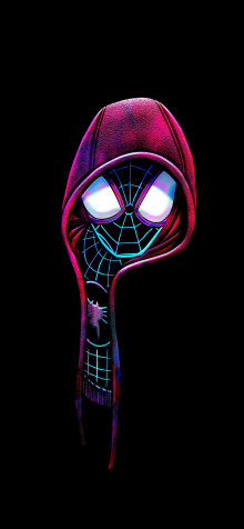 Neon Spider Man iPhone 13 Pro Wallpaper 1170x2532px