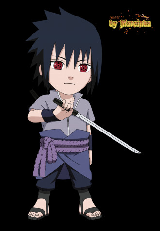 Sasuke Chibi Phone Wallpaper 2500x3600px