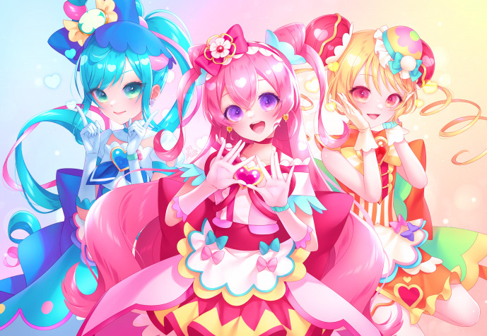 Delicious Party Precure Laptop Wallpaper 3260x2250px