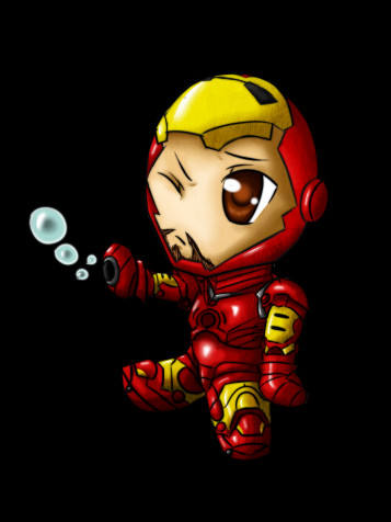 Iron Man Chibi Mobile Background 900x1200px