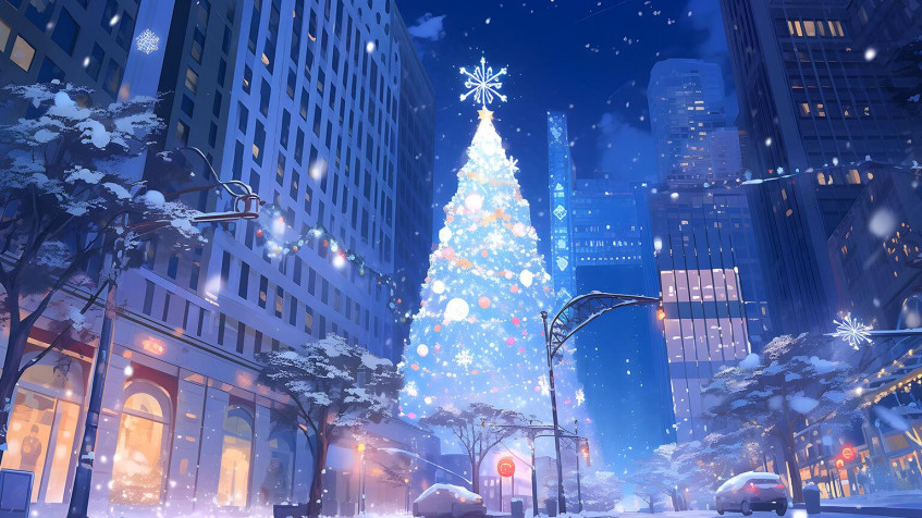 Christmas Tree MacBook Background 1536x864px