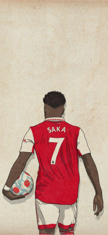 Bukayo Saka Mobile Wallpaper 946x2048px