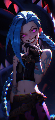 Arcane Jinx Wallpaper for iPhone 1183x2560px