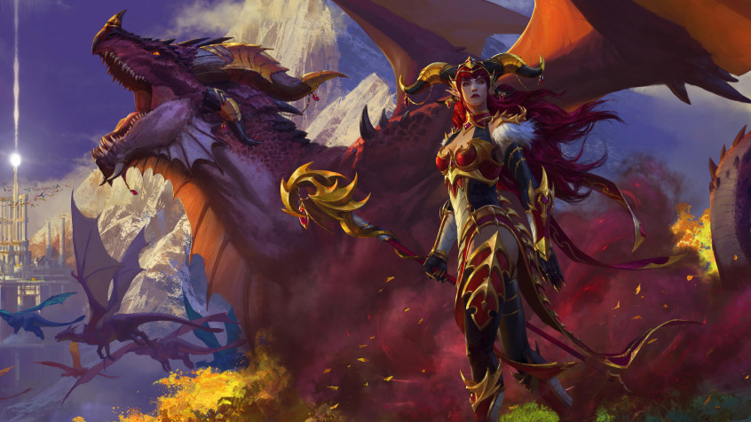 Alexstrasza Laptop Wallpaper 7680x4320px