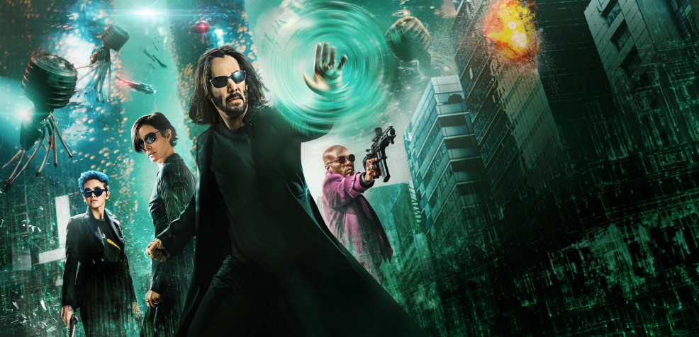 The Matrix Resurrections Desktop HD Background 9600x4634px