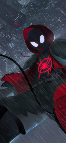 Miles Morales iPhone Background Image 1440x3120px