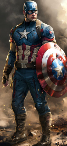 Captain America iPhone Background 1183x2560px