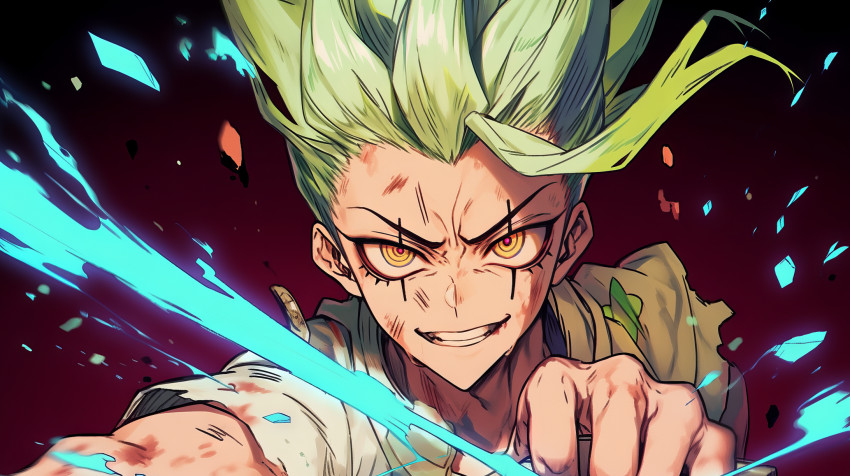 Dr Stone MacBook Background 2184x1224px