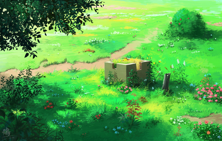 Anime Landscape Background Image 5000x3190px