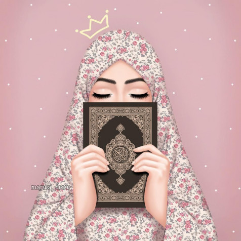 Islamic Hjab Girl Wallpaper for iPhone 1080x1080px